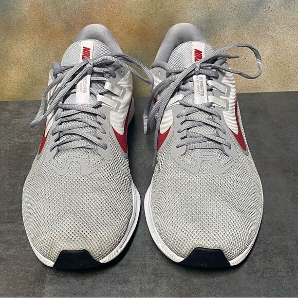 Nike Downshifter 9 Gray/White/Red Men\'s Running Shoes Size 12M main image 11